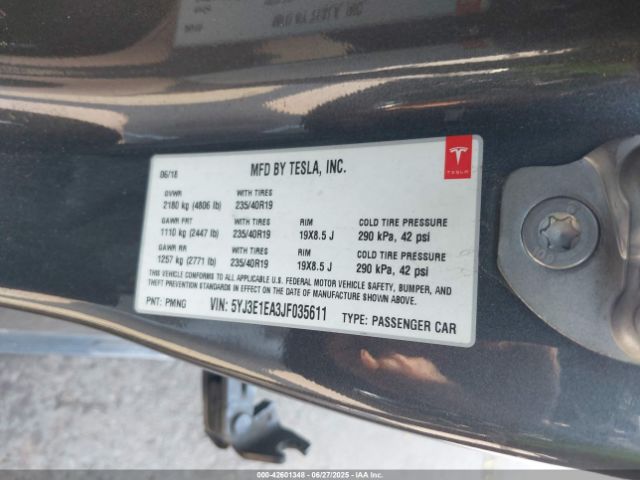 2018 TESLA MODEL 3 5YJ3E1EA3JF035611 Photo 8