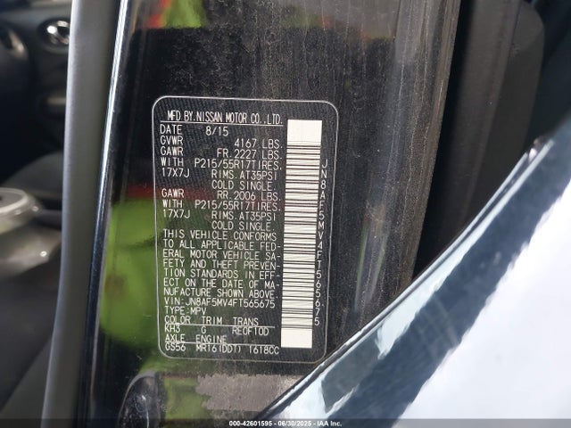 JN8AF5MV4FT565675 Nissan Juke
