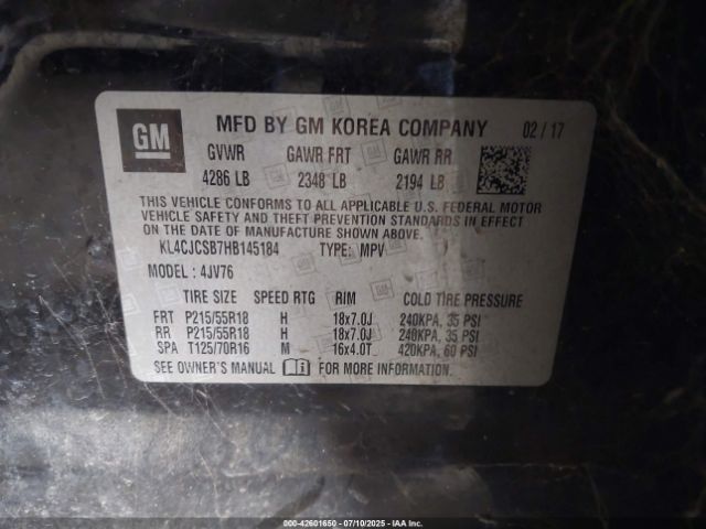 2017 BUICK ENCORE KL4CJCSB7HB145184 Photo 8