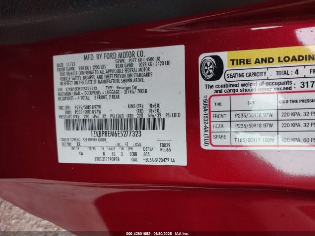 2014 FORD MUSTANG 1ZVBP8EM6E5277323 Photo 8