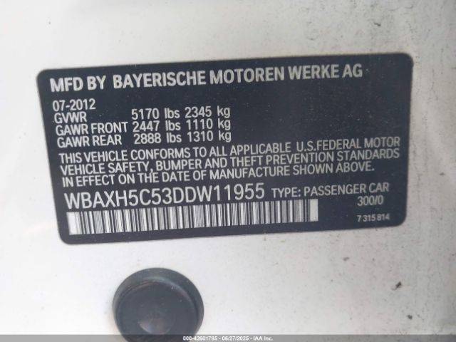 2013 BMW 528I WBAXH5C53DDW11955 Photo 8