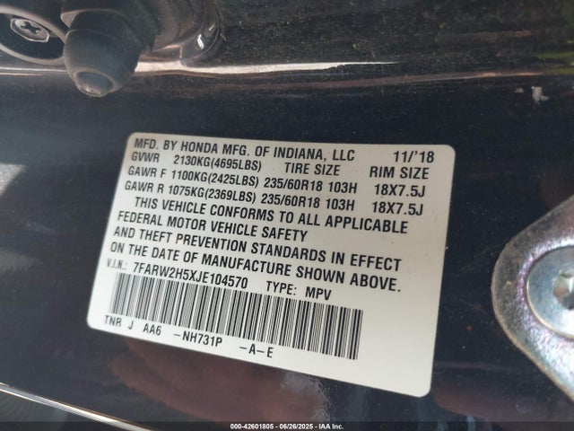 7FARW2H5XJE104570 Honda l15be