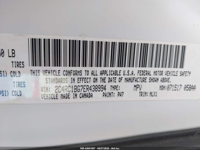 2C4RC1BG7ER438994 Chrysler Town and Country