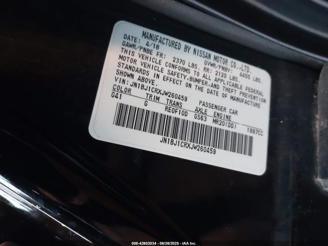 JN1BJ1CRXJW260459 Nissan 2018