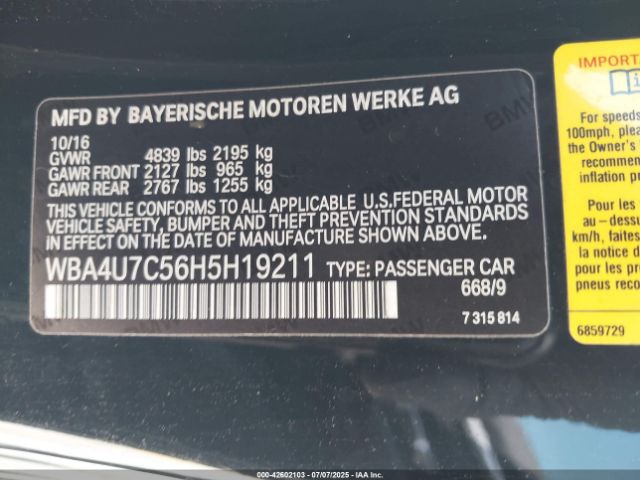 2017 BMW 430I WBA4U7C56H5H19211 Photo 8