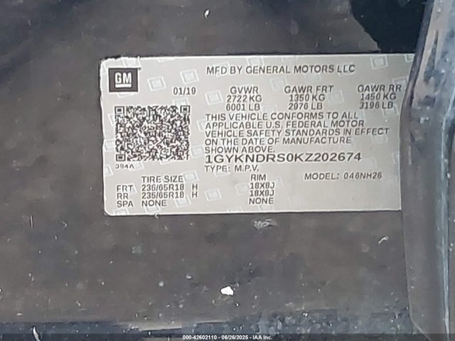 2019 CADILLAC XT5 1GYKNDRS0KZ202674 Photo 8