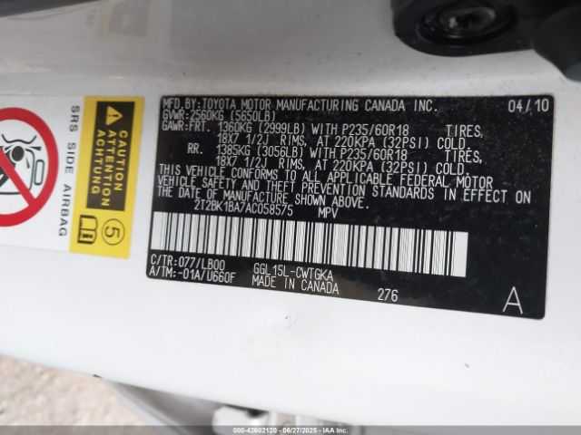 2010 LEXUS RX 350 2T2BK1BA7AC058575 Photo 8