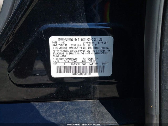 JN1AV7ARXEM702681 Infiniti 2014