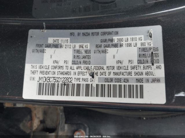 2016 MAZDA CX-3 JM1DKBC75G0122802 Photo 8