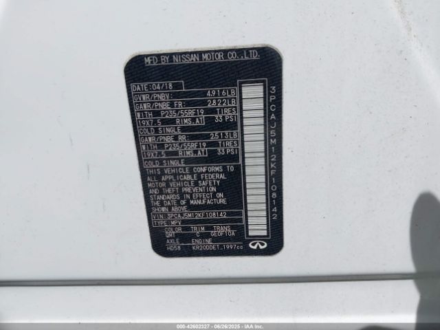 2019 INFINITI QX50 3PCAJ5M12KF108142 Photo 8