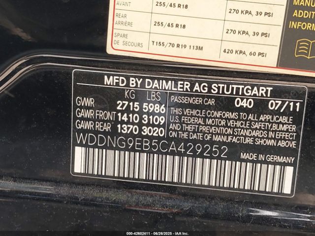 2012 MERCEDES-BENZ S 550 WDDNG9EB5CA429252 Photo 8