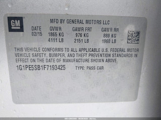 1G1PE5SB1F7193425 Chevrolet LUV