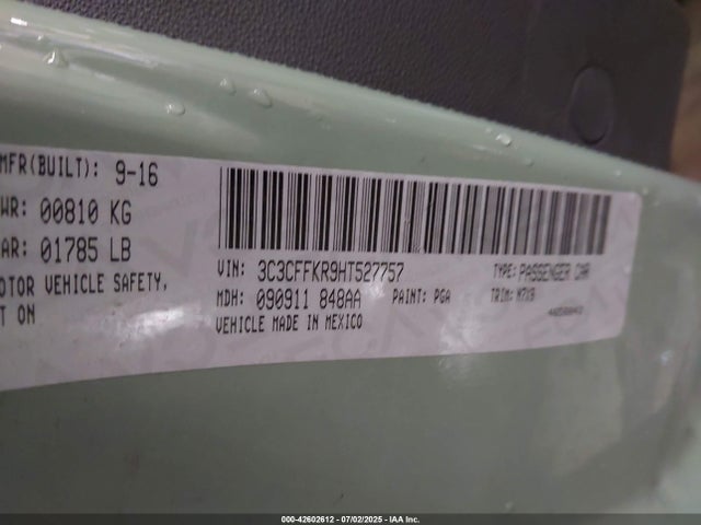Fiat 2017 2017 3C3CFFKR9HT527757 Image 9
