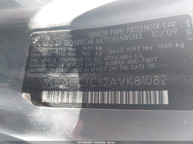 2010 BMW 135I WBAUC7C52AVK81082 Photo 8
