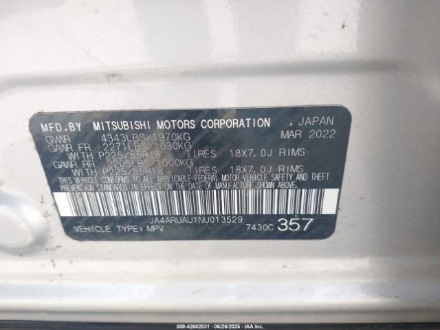 2022 MITSUBISHI OUTLANDER SPORT JA4ARUAU1NU013529 Photo 8