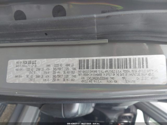 2019 JEEP WRANGLER 1C4GJXAG3KW533640 Photo 8