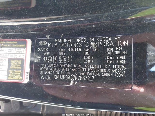 KIA g gdi 2019 KNDJP3A57K7667217 Image 9