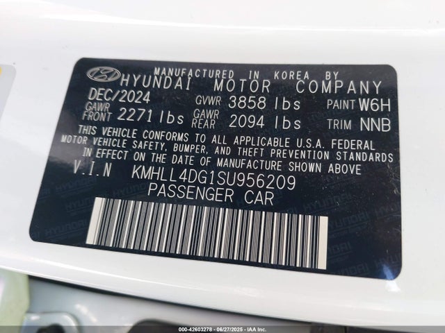 KMHLL4DG1SU956209 Hyundai mpi nu pe