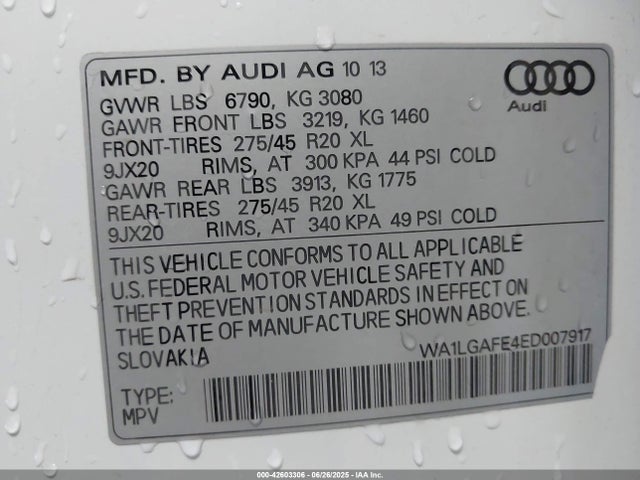 2014 AUDI Q7 WA1LGAFE4ED007917 Photo 8