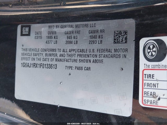 2015 CADILLAC ATS 1G6AJ1RX1F0133613 Photo 8