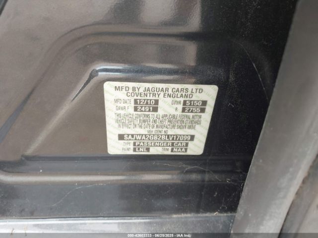 2011 JAGUAR XJ SAJWA2GB2BLV17099 Photo 8