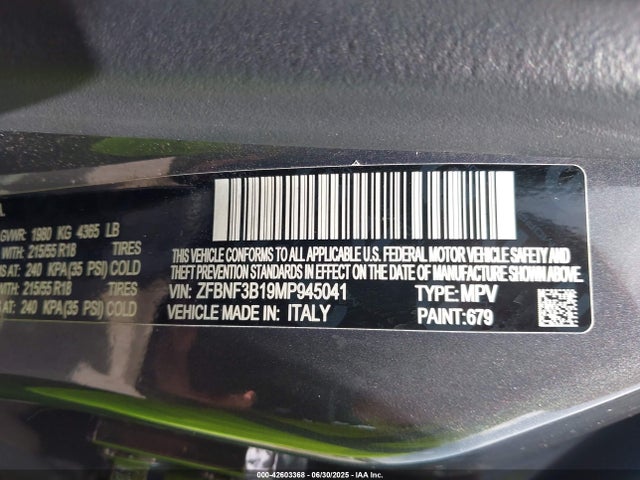 ZFBNF3B19MP945041 Fiat 2021
