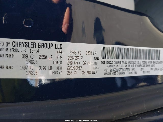 Dodge 2015 2015 2C4RDGBG7FR647864 Image 9