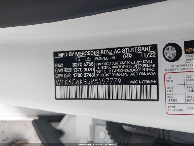 W1K6G6KB5PA197779 Mercedes-Benz m256