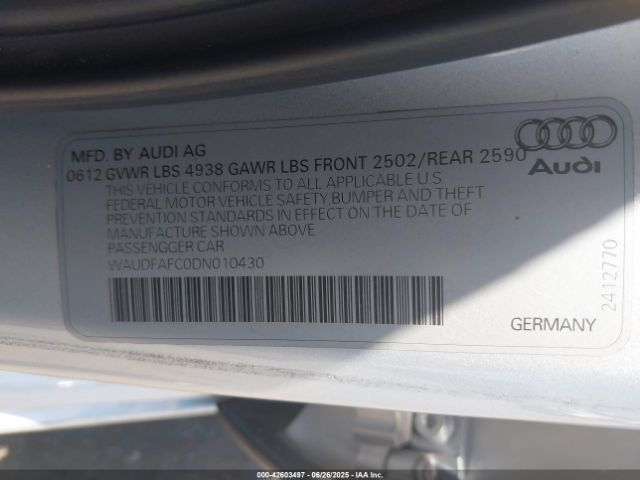 2013 AUDI A6 WAUDFAFC0DN010430 Photo 8