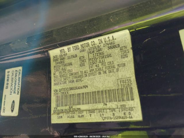 1990 FORD F150 1FTEX15N0LKA06904 Photo 8