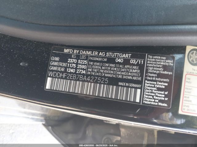 2011 MERCEDES-BENZ E 350 BLUETEC WDDHF2EB7BA427525 Photo 8