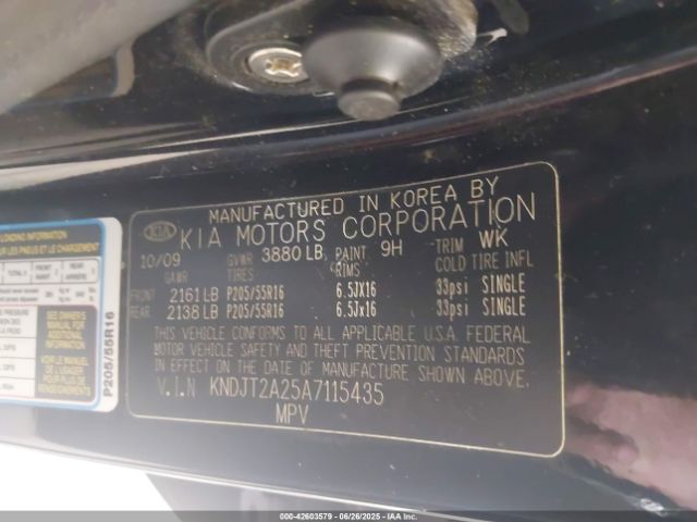 2010 KIA SOUL KNDJT2A25A7115435 Photo 8