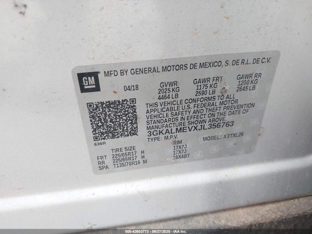 3GKALMEVXJL356763 GMC lyx - direct injection, vvt, fgt, turbo, alum, gen 1