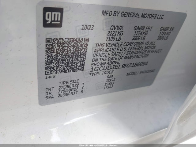 1GCUDJEL9RZ186094 Chevrolet l87