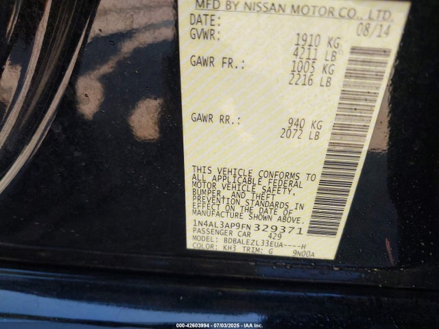 1N4AL3AP9FN329371 Nissan 2015