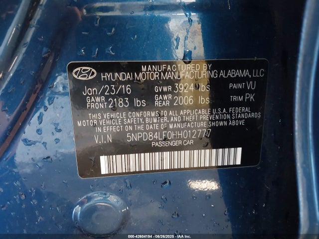 Hyundai Elantra 2017 5NPD84LF0HH012777 Image 9