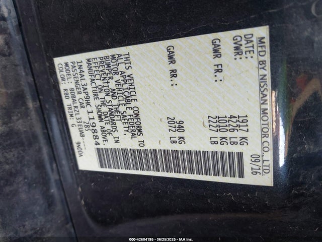 1N4AL3AP9HC119884 Nissan 2017