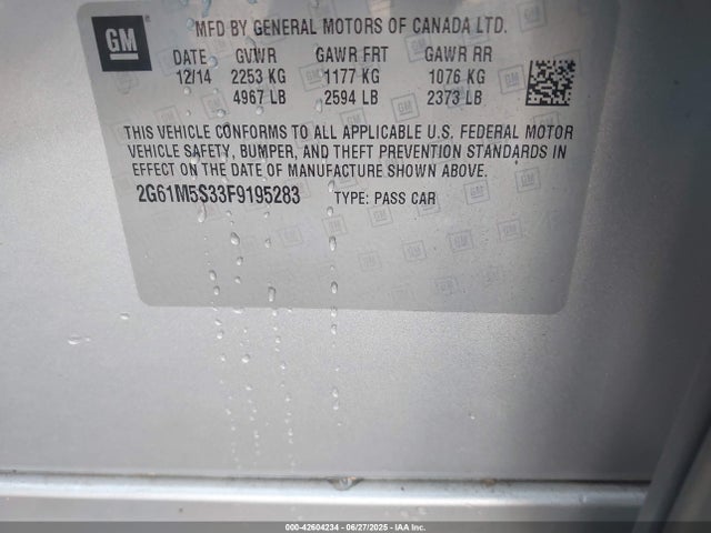 2015 CADILLAC XTS 2G61M5S33F9195283 Photo 8