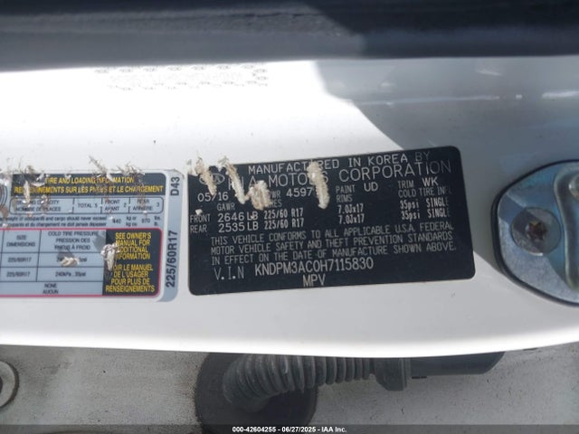 KIA gdi theta ii 2017 KNDPM3AC0H7115830 Image 9