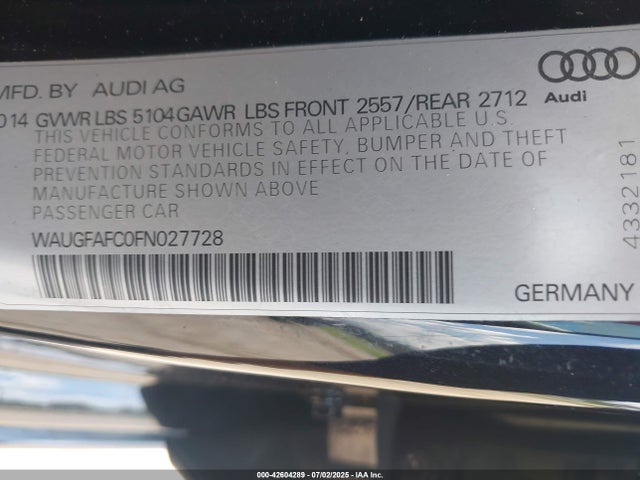 2015 AUDI A6 WAUGFAFC0FN027728 Photo 8