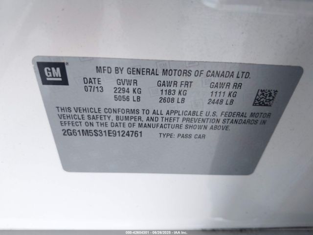 2014 CADILLAC XTS 2G61M5S31E9124761 Photo 8