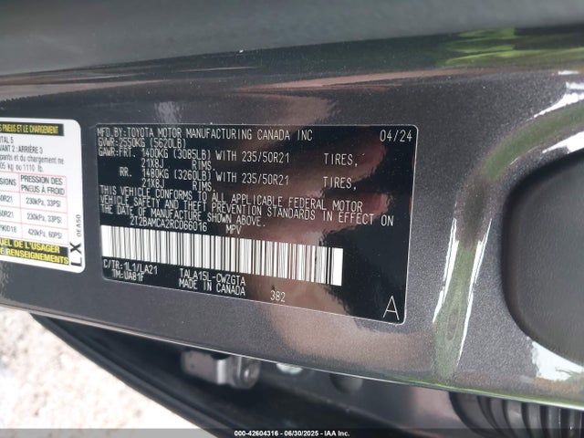 Lexus t24a-fts 2024 2T2BAMCA2RC066016 Image 9