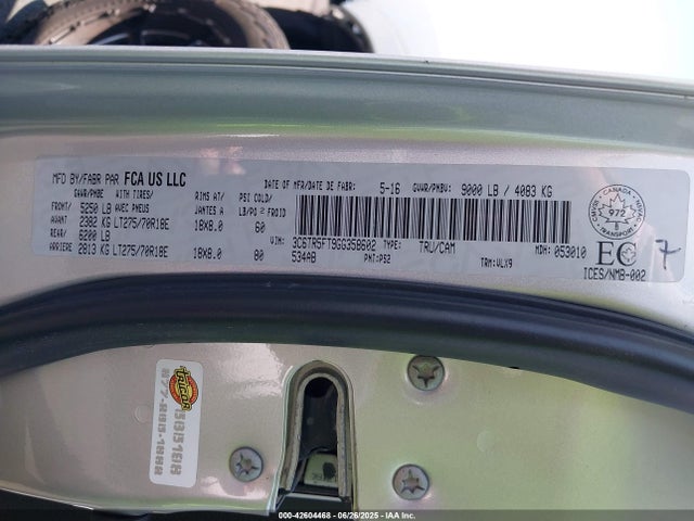 RAM 2016 2016 3C6TR5FT9GG358602 Image 9