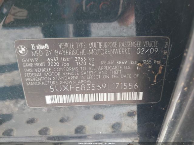 2009 BMW X5 5UXFE83569L171556 Photo 8