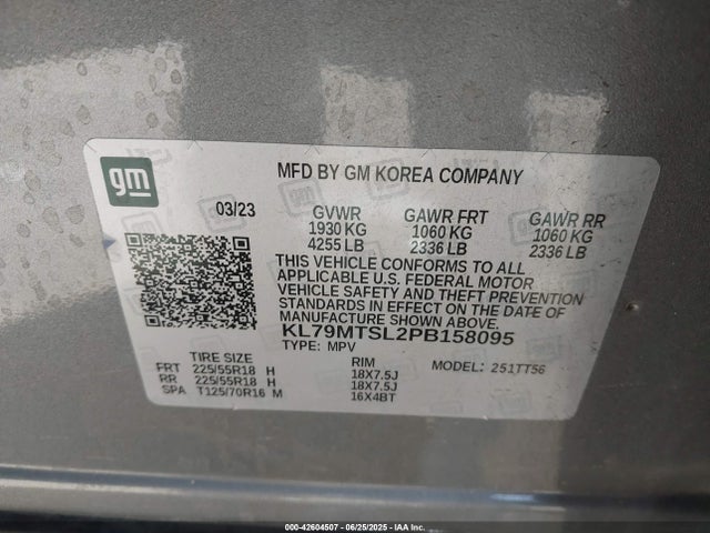 KL79MTSL2PB158095 Chevrolet Trailblazer Fwd Rs
