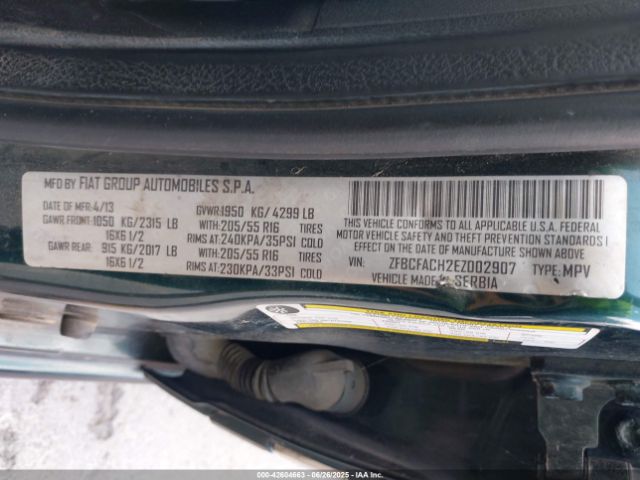 2014 FIAT 500L ZFBCFACH2EZ002907 Photo 8