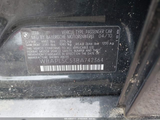2011 BMW 335I WBAPL5C53BA742364 Photo 8