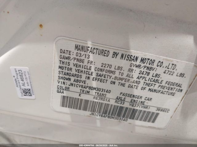 2013 INFINITI G37 JN1CV6AP8DM303140 Photo 8