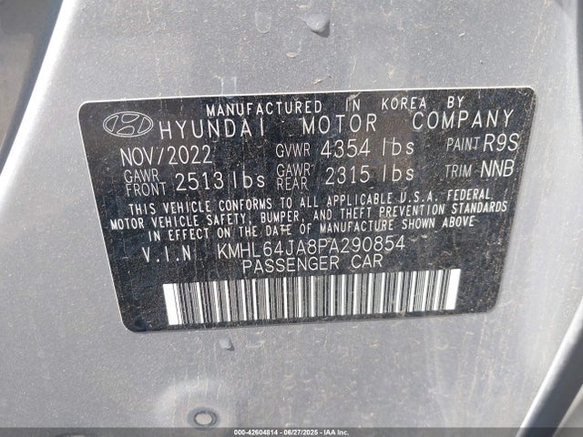 KMHL64JA8PA290854 Hyundai gdi theta iii