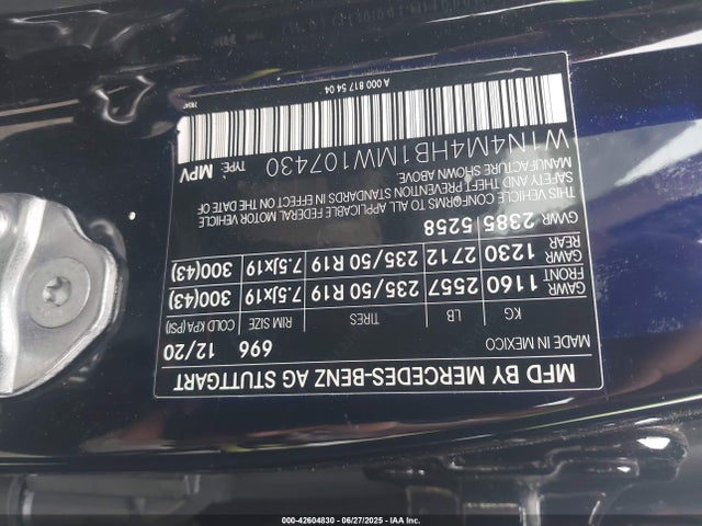 W1N4M4HB1MW107430 Mercedes-Benz m260